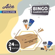PTR Aice Bingo Cookies Cone (1 Karton = isi 24pcs) Es krim