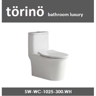 torino  WC 1025 One Piece Siphonic Water Closet 300mm 12 Inch S-Trap Toilet Bowl (Jamban) 马桶