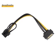 15Pin  Male to 8Pin(6+2) PCI-E Power Supply Cable  Cable 15-Pin to 8 Pin Cable 18AWG Wire for Graphi