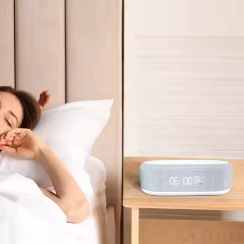 Alarm Clock with Wireless Charging Alarm Clock with Soft to Rapid Ringtone Wireless Charging Digital