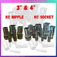 3” & 4" King Combination (KC) Nipple Galvanized Iron KC Nipple /  KC Socket / KC UNION