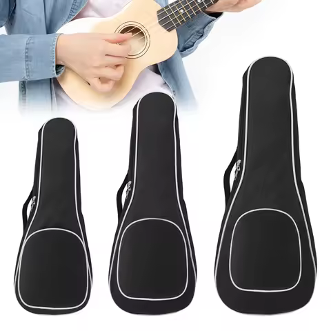 21 / 23 / 26 Inch Portable Black Ukulele Bag 5mm Sponge Soft Case Gig Ukulele Mini Guitar Waterproof