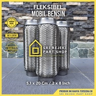 Fleksibel Knalpot Mobil Bensin Universal Dalam Ber-Ulir Bisa Bunyi Ngirr Ukuran 5 cm x 20 cm