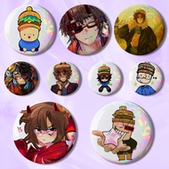 007n7 F-Forsakens Custom Badges 75mm 44mm 25mm Brooch Backpack Hat Enamel Pins Accessories Toys Gift