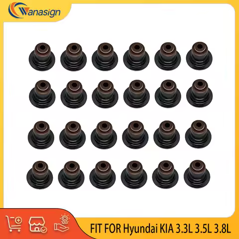 Engine Valve Stem Oil Seal Sets Fits For GENESIS HYUNDAI KIA 3.3L 3.5L 3.8L V6 24V GAS DOHC 3.3 3.5 