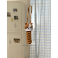 Handmade wool cat lipstick holder/crochet cat lipstick holder