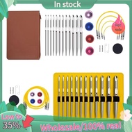 Tunisian Crochet Hook Set with Cable Aluminium Interchangeable Crochet Hook Set Crochet Hook 26 Pcs 