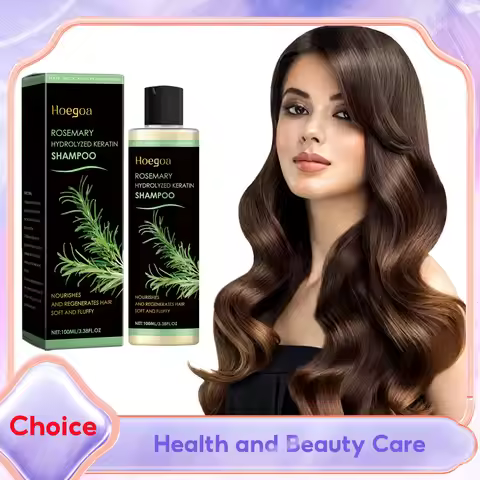Organic Rosemary Hair Growth Shampoo Thickening Hydrolyzed Keratin Dry Frizzy Damaged Repair Moistur