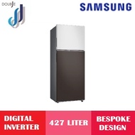 Samsung 427L Bespoke 2 Door Fridge Coral White and Cotta Charcoal RT42CB6644C3ME