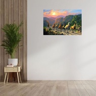 Vinyl Floating Frame Beautiful Auspicious Horse Picture