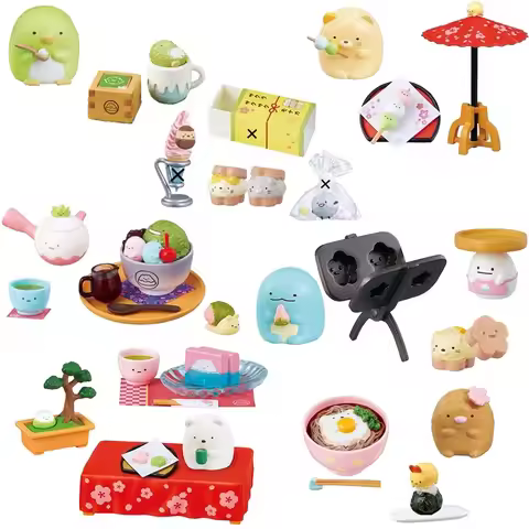Re-ment Japanese Food & Fun Sumikkogurashi Dumpling Tea House Sweets Shop and Windy Food Play Orname