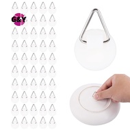 G&Y 50pcs Adhesive Wall Plate Hangers, Invisible Vertical Plate Holders For Display 0.83 Inch Strong