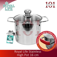 Royal Life Stainless High Pot 16 cm / Panci Mini Tinggi 16 cm