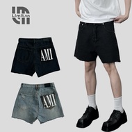 AMI MEN'S OVER-Knee JEANS SHORTS - Quantity 360GSM - unisex style for men and women Regular