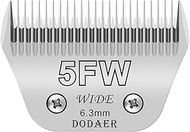 DODAER Detachable Pet Dog Grooming Blades-Size 5FW Dog Grooming Wide Blade,Cutting Length 1/4" 6.3mm