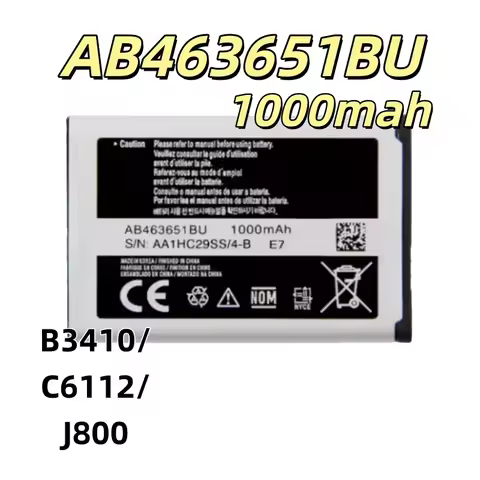 Replacement battery AB463651BU Suitable for B3410/C6112/J800 AB463651BE/AB463651BU mobile phone batt
