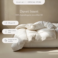 GAIAS Duvet Quilt Insert with 100% Long-staple cotton shell &  Hypoallergenic Microfiber fill