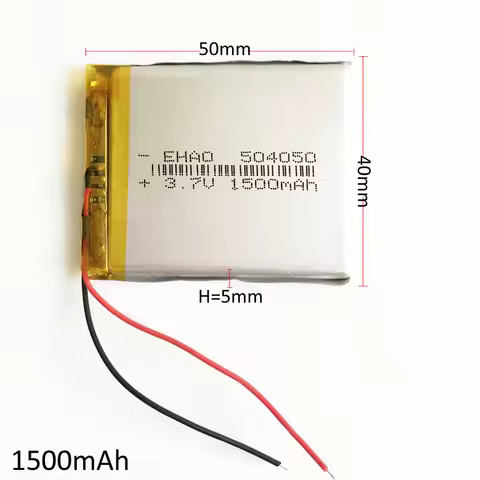 3.7V 1500mAh Lithium Polymer LiPo Rechargeable Battery 504050 Li ion cells For Mp3 DVD PAD mobile ta