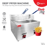 [CLEARANCE] 15L Deep Fryer Big Tank Double Machine Gas Dapur Goreng Gas Frying Stove for Ayam Gunting Tempura Nugget