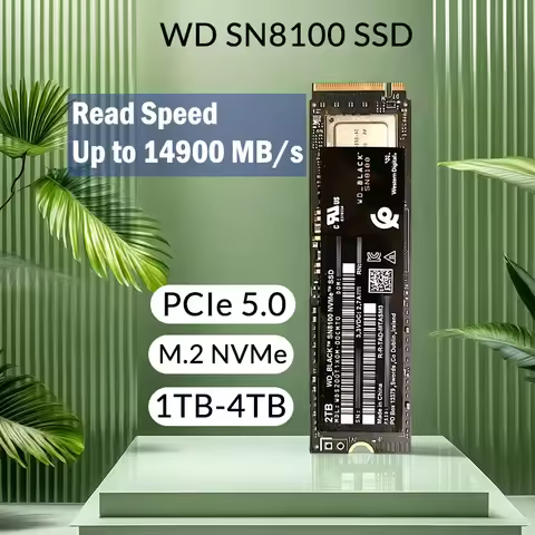 Western Digital PCIe 5.0 SSD SN8100 1TB 2TB 4TB NVMe Read Speed 14900MBs M.2 2280 Solid State Drive