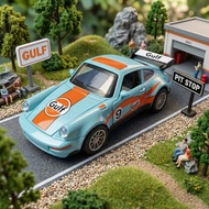 Porsche 911 Retro Bay Alloy Car Ornaments Diecast Car