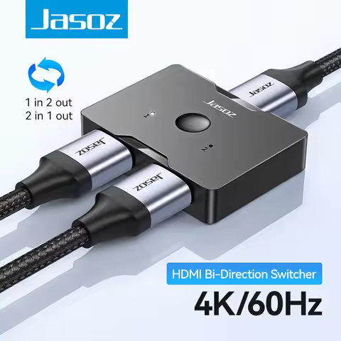 Jasoz HDMI Switch 4K@60Hz Bi-directional HDMI Switcher 2 in 1 Out/1 in 2 Out For Xbox PS5 PS4/3 TV B
