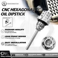 Takimoto Hexagon Oil Dipstick Filler Cap CNC Aluminum Alloy Engine Oil Dipstick Universal