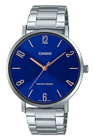 Casio Standard นาฬิกาข้อมือผู้หญิง สายสแตนเลส รุ่น LTP-VT01D,LTP-VT01D-2B2,LTP-VT01D-2B2UDF - สีเงิน