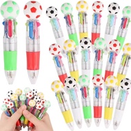 World Cup Soccer-Themed Ballpoint Pen - School Office Supplies - 4-Color Push-Button Pens - Office S