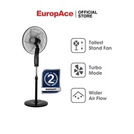 EuropAce 18 Stand Fan|ESF 3180D (Black)|Turbo Mode and Wider Air Flow