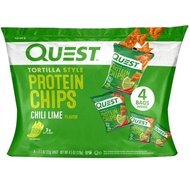 Quest Tortilla Style Protein Chips, Chili Lime, 1.1oz - 4 Count Bags