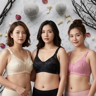 KALLY H04 Underwire Bra - No Foam - Size 36-44 - Cup C - Hook 3 Bra Wanita Plus Size Cup C