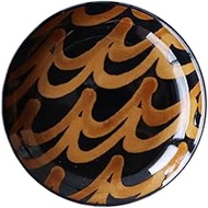 Awasaka SL-910 Slip-Chocolat Wave Bread Plate, Made in Japan, 6.1 x 1.0 inches (155 x 25 mm)