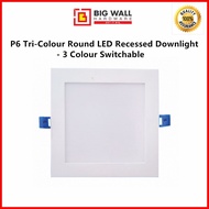 Perfect One P6 Tri-Colour Square LED Die-casting Downlight - 3 Colours Switchable