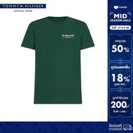 Tommy Hilfiger เสื้อยืด ผู้ชาย รุ่น MW0MW40008 L6K - สีเขียว ทรง Regular