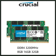 Crucial RAM DDR4 3200MHz 8GB 16GB 32GB SODIMM Laptop Memory