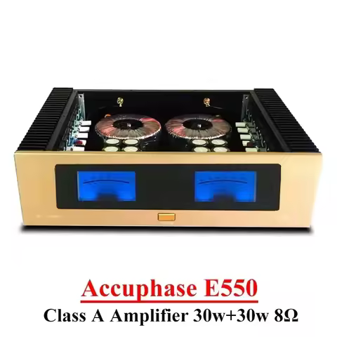 30w*2 Replica Accuphase E550 Class A Power Amplifier High Power Sound Sweet Vu Meter Toshiba Transis
