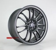 KR648 17吋 新款 內凹鋁圈樣式 17吋 5X100 / 5X114.3 7J ET40 消光黑閃銀 台灣製