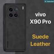 Suede Leather Case vivo X90 Pro X80 X70 Pro+ Plus Touch Comfortable Anti-fingerprint Soft TPU Border Shockproof Protect Camera Protect Screen Non-slip