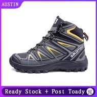 COD 【Size 39-48】 Waterproof Hiking Shoes for Men High Cut Outdoor Shoes Non-slip Sport Shoes HJBDSSDF