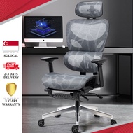 Simhact Ergonomic Office Chair with Lumbar Support, Mesh Desk Chair with 4D Adjustable Arms Headrest, High Back Computer Chair for Home