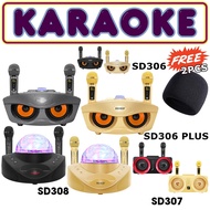 SDRD SD-306 PLUS SD-308 SD-307 Wireless Bluetooth Microphone Karaoke Portable Stereo Speaker Mic Karok Rechargeable