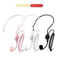 7RYMS Wired Headset Microphone for WA1/WA1(SE)/WA2 (Pink, White, and Black) Mini Amplifier