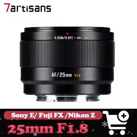 7artisans APS-C 25mm F1.8 Large Aperture Portrait Auto Focus Lens Wide Angle Prime Camera Lens for S