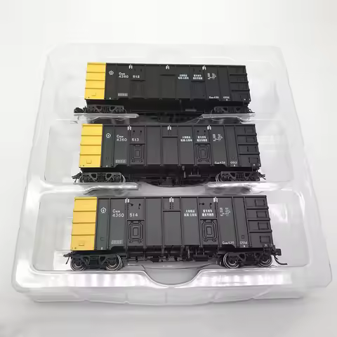 N27 Train Model HO 1/87 C80B Coal Mine Special Heavy Load Open Car Three-section Marshaling Train To