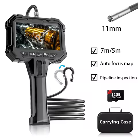 6mm720 Degrees All Way Steering Industrial Endoscope for Car Pipe Inspection Sewer Camera Borescope 