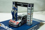 【現貨特價】世界冠軍 1:43 IXO Peugeot 206 WRC 2002 #2 Gronholm 澳洲站人車組