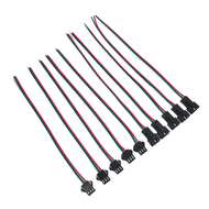 5/10/20 Pairs 3 Pin JST SM LED Connector 15cm 22AWG Male Female Connector for WS2812B WS2811 CCT LED