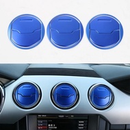 YAQUICKA 9Pcs/set Car Interior Dashboard Air Conditioner Vent Decorative Circle Trim Sticker Sequins