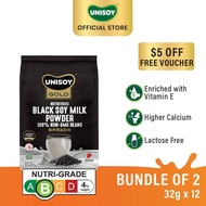 Bundle 2 UNISOY Nutritious Black Soy Milk Powder 32g x 12 sachet